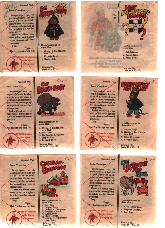 Flipje Tiel filmstrips - zie foto's, Ophalen of Verzenden, Zo goed als nieuw, Fictie algemeen