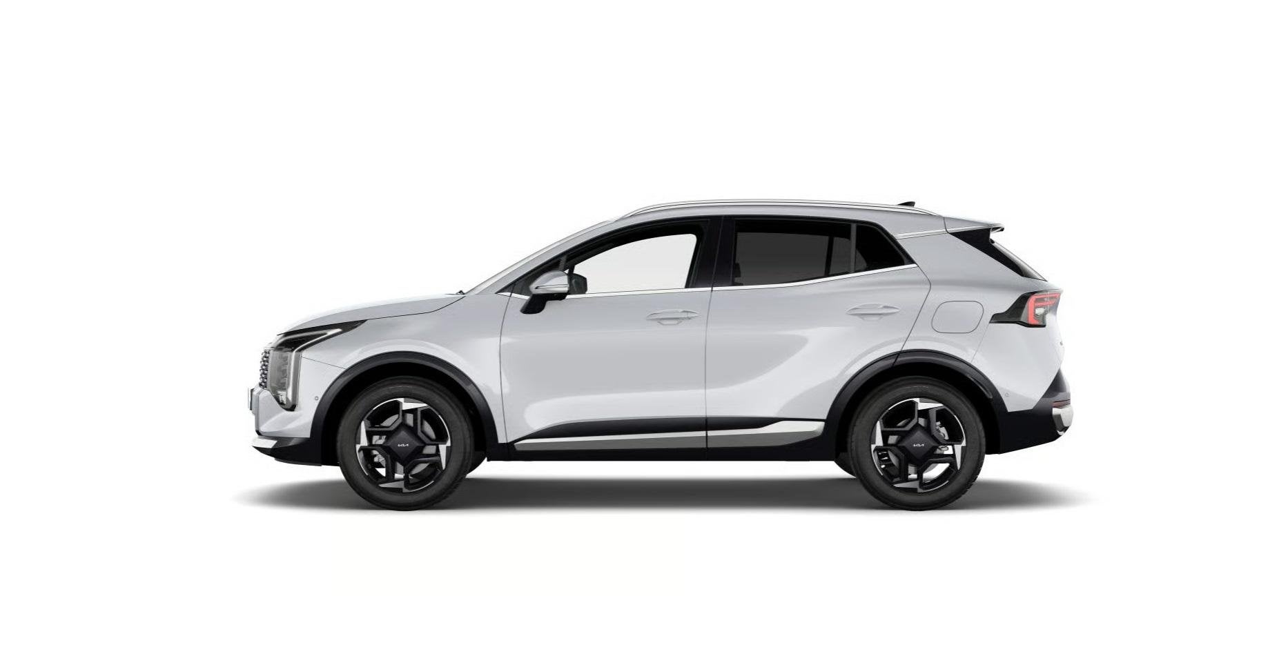 Kia Sportage 1.6 T-GDi Hybrid DynamicPlusLine | Panoramadak, Auto's, 4 cilinders, Leder en Stof, Wit, Nieuw