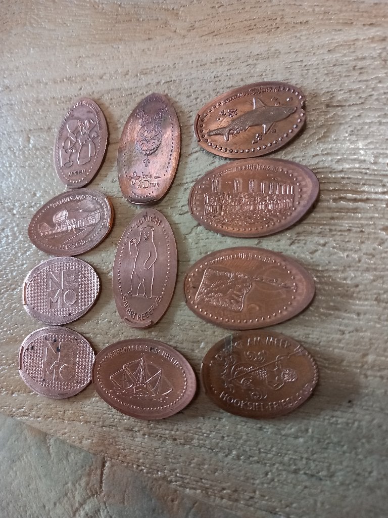 11  PRESSED COINS, Ophalen of Verzenden, Brons, Nederland