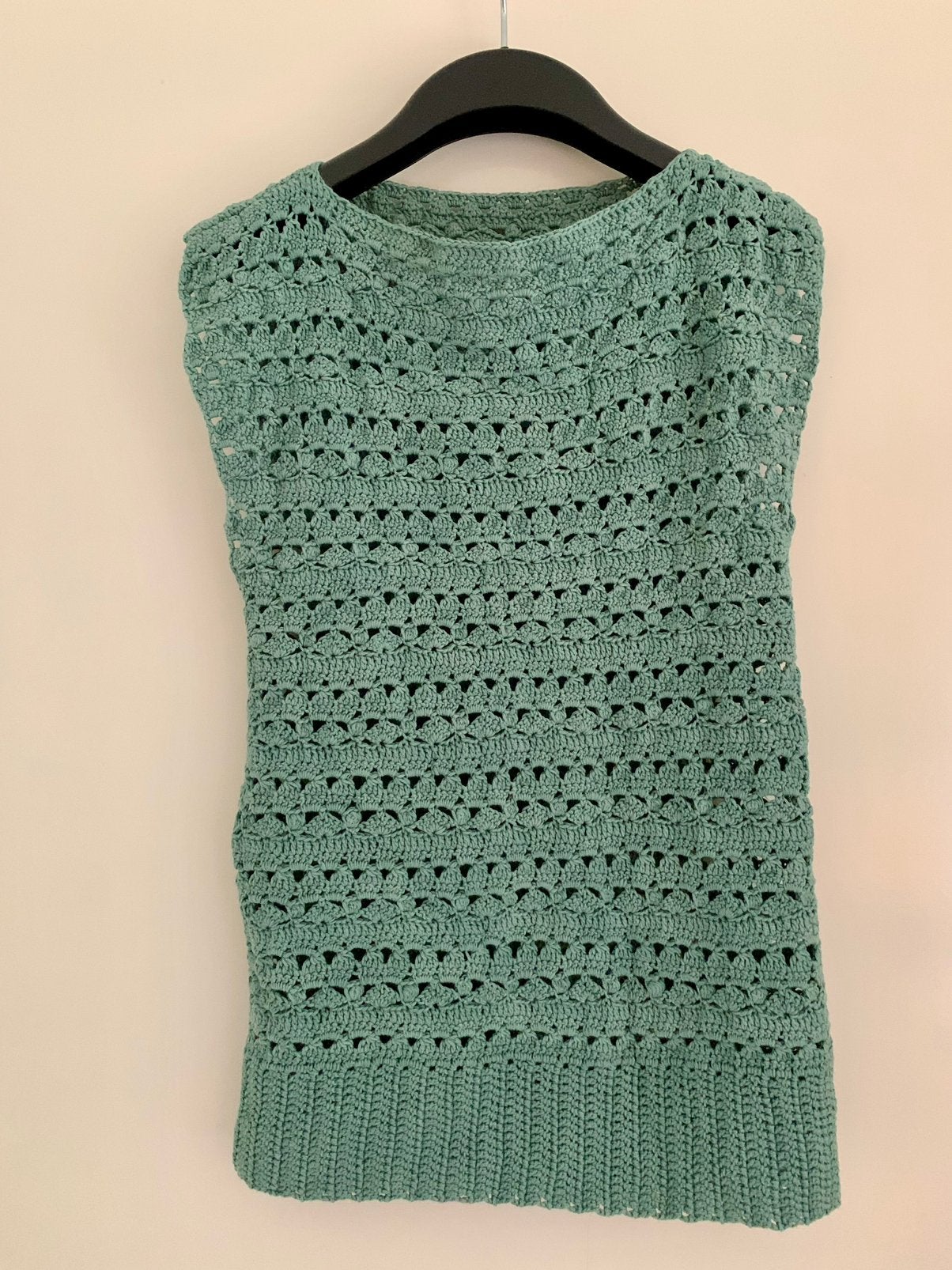 Mooie gehakte spencer, S, Handmade, Kleding | Dames, Blauw, Ophalen of Verzenden, Zo goed als nieuw, Maat 36 (S)