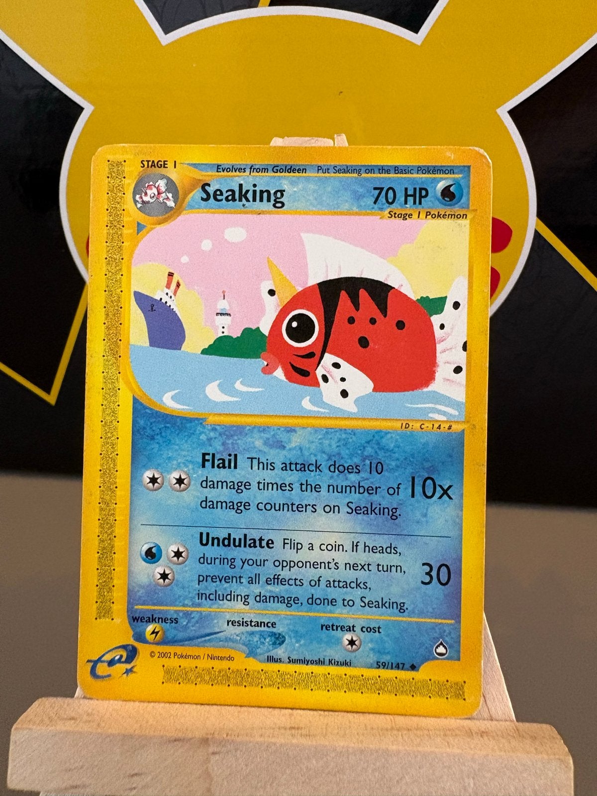 Pokémon Seaking Kaart 59/147 - Aquapolis Set, Ophalen of Verzenden, Gebruikt, Losse kaart