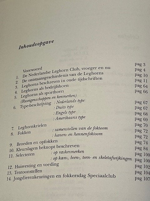 G.W. Tesselaar e.a. LEGHORNS. Ned. Leghornsclub. 2001, Ophalen of Verzenden, Zo goed als nieuw, Pluimvee, G.W. Tesselaar e.a