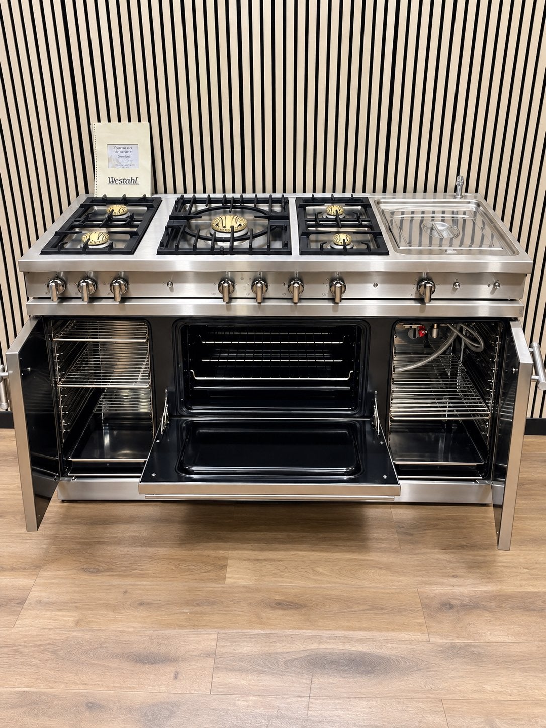 Luxe Lacanche Westahl Fornuis met multicooker GASOVEN 150 cm, Witgoed en Apparatuur, Fornello Esperta, Grill, Ophalen of Verzenden