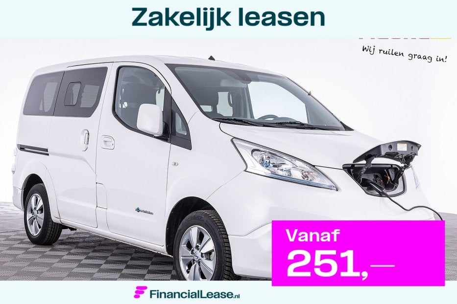 Nissan e-NV200 Evalia 40 kWh Connect Edition 7p ✅ 1e Eigen, 12 maanden, Zwart, 7 stoelen, Wit