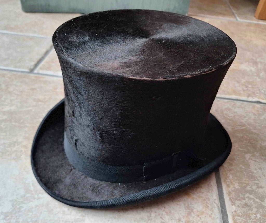 Vintage hoge hoed, Kleding | Heren, Hoeden en Petten, Hoed, Ophalen of Verzenden, 57 cm (M, 7⅛ inch) of minder, Hat Manufactory London
