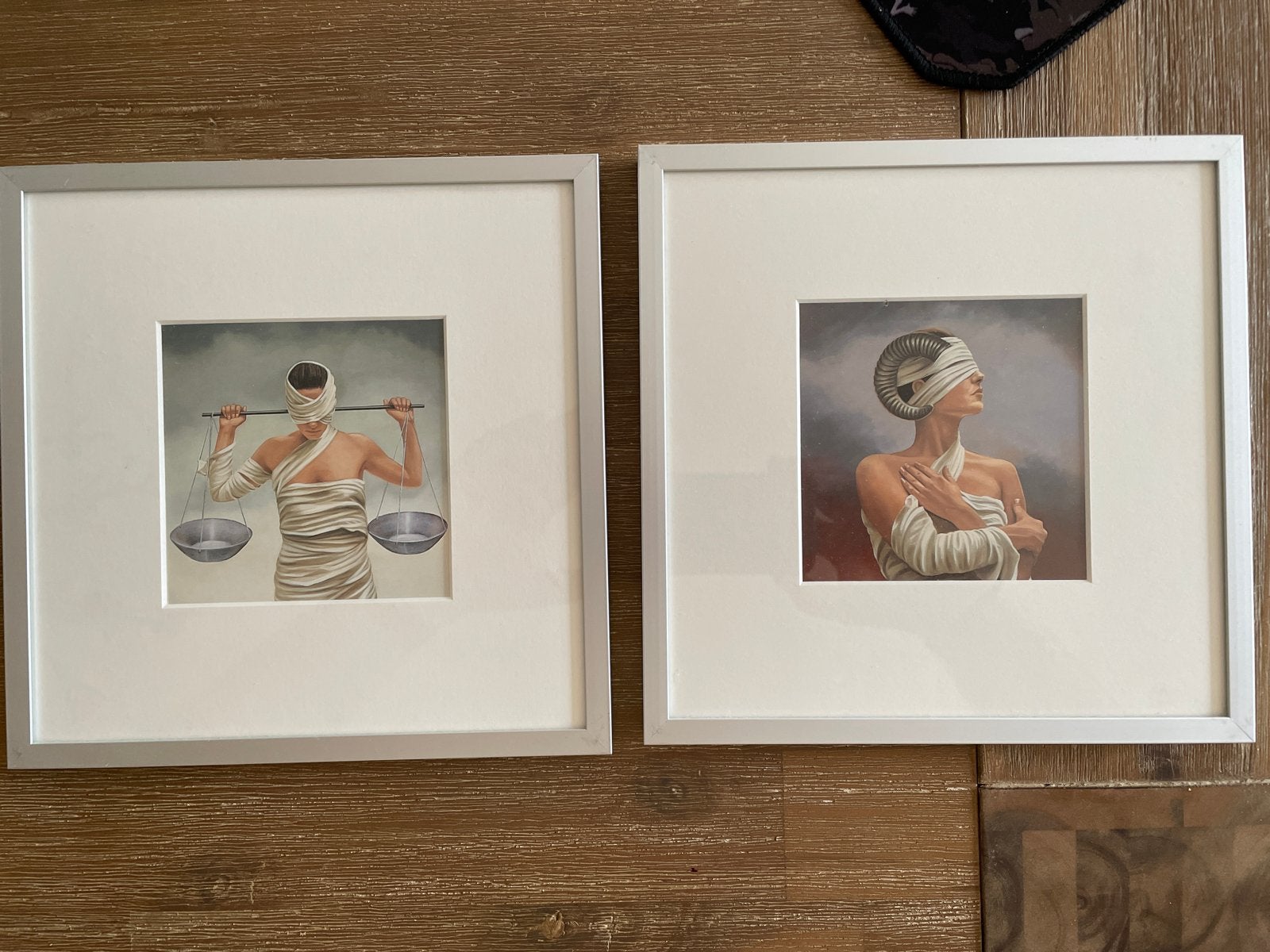 Ans Markus. Ram en Weegschaal, Ophalen, Figuren, Papier/karton, Ingelijst