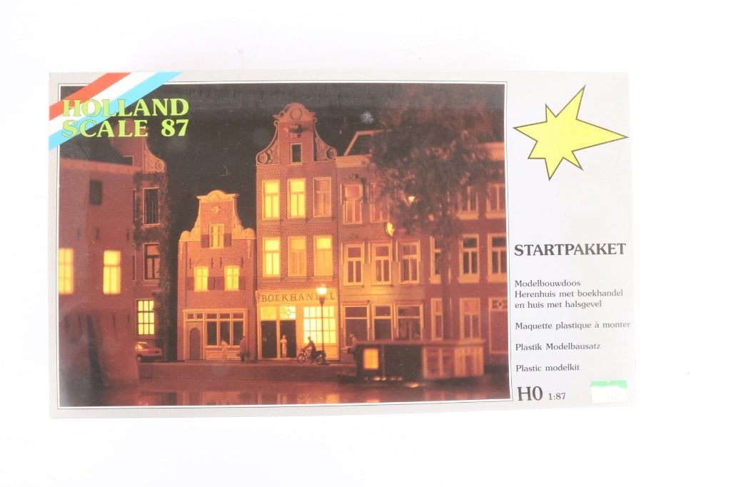 HOLLAND SCALE 87 startpakket met twee stadshuizen, Overige merken, Wisselstroom, Brug, Tunnel of Gebouw, Nieuw