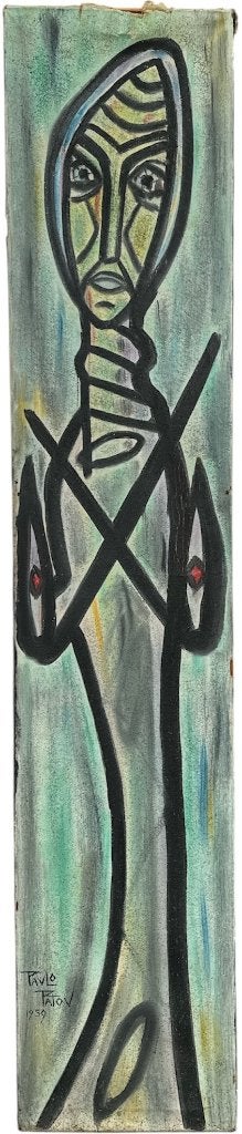 1097. Olieverfschilderij, Plopatou, 1959, Antiek en Kunst, Kunst | Schilderijen | Abstract, Ophalen