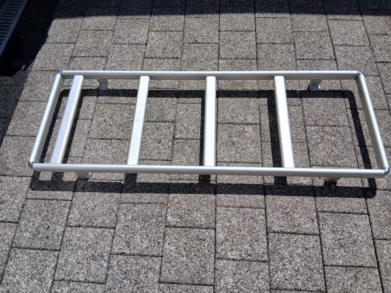 Bagagerek aluminium 145x52 cm, Ophalen