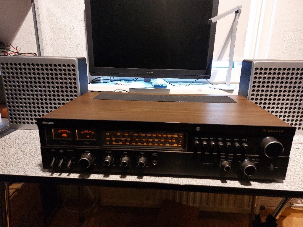PHILIPS RECEIVER TYPE 793 MET MFB UITGANG, Ophalen of Verzenden, Minder dan 60 watt, Overige merken