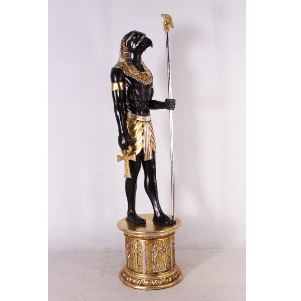 Egyptian Horus beeld with Base – Egypte Hoogte 231 cm, Verzamelen, Beelden en Beeldjes, Ophalen, Nieuw