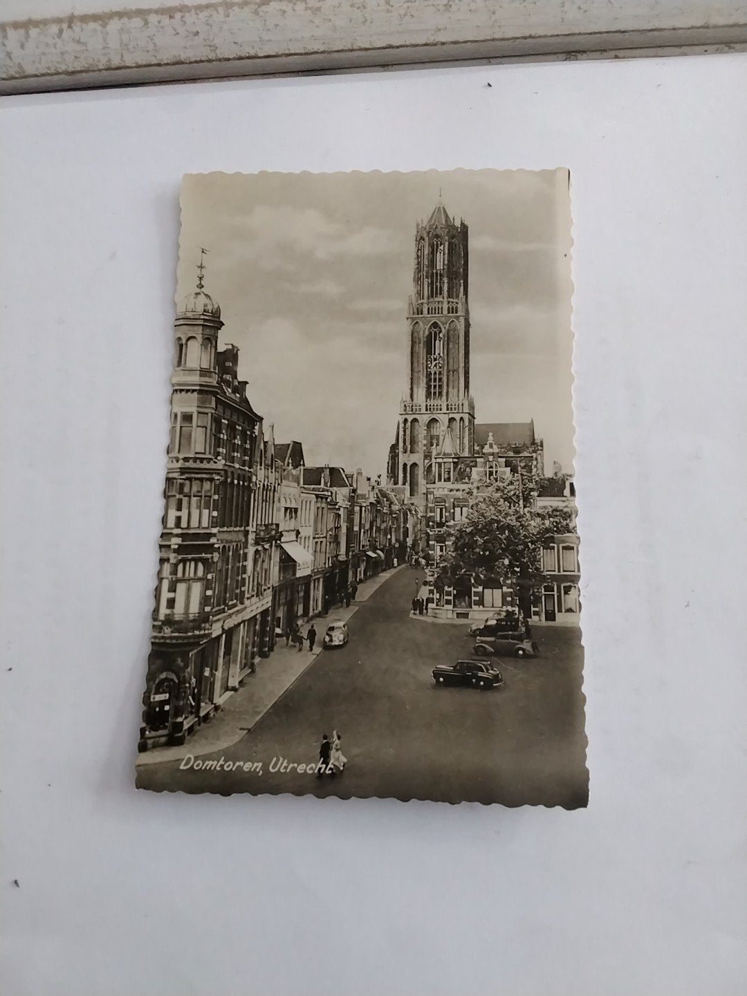 Oude Ansichtkaart Domtoren Utrecht - Gelopen 1956, Ophalen of Verzenden, 1940 tot 1960, Gelopen, Utrecht
