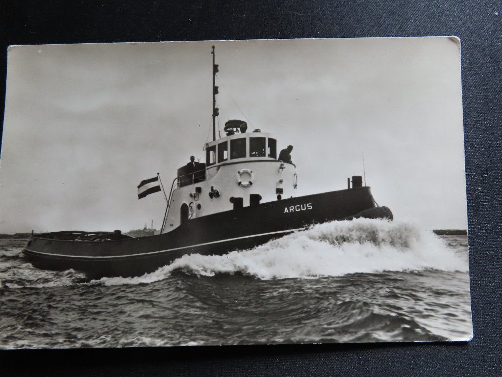 ansichtkaart sleepboot "Argus"Smit & co, Verzamelen, Ophalen of Verzenden, Gebruikt, Motorboot, Kaart, Foto of Prent