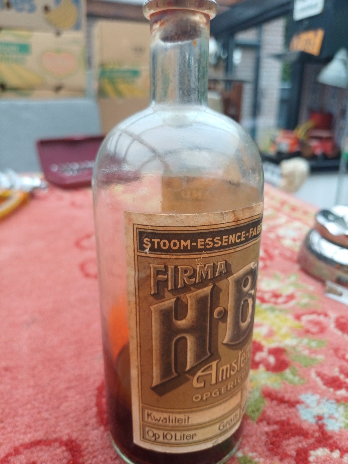 Antiek flesje Stoom-Essence-Fabrieken "Old Holland" H.Buter, Ophalen of Verzenden