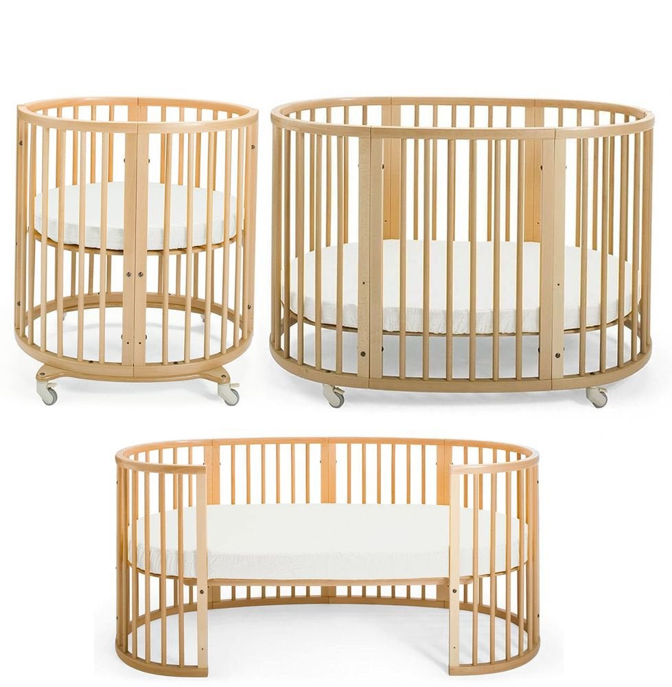 Stokke Sleepi 4-1 + 3 matrassen + commode  whitewash, Ophalen, Zo goed als nieuw, Wieg