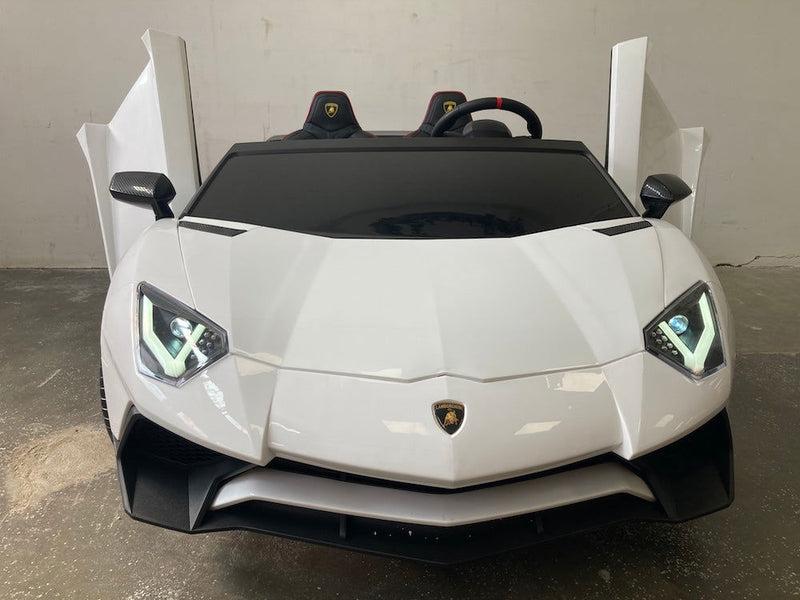 kinderauto XXL Lamborghini Aventador wit SV 24 volt met Rc, Kinderen en Baby's, Ophalen, Zo goed als nieuw