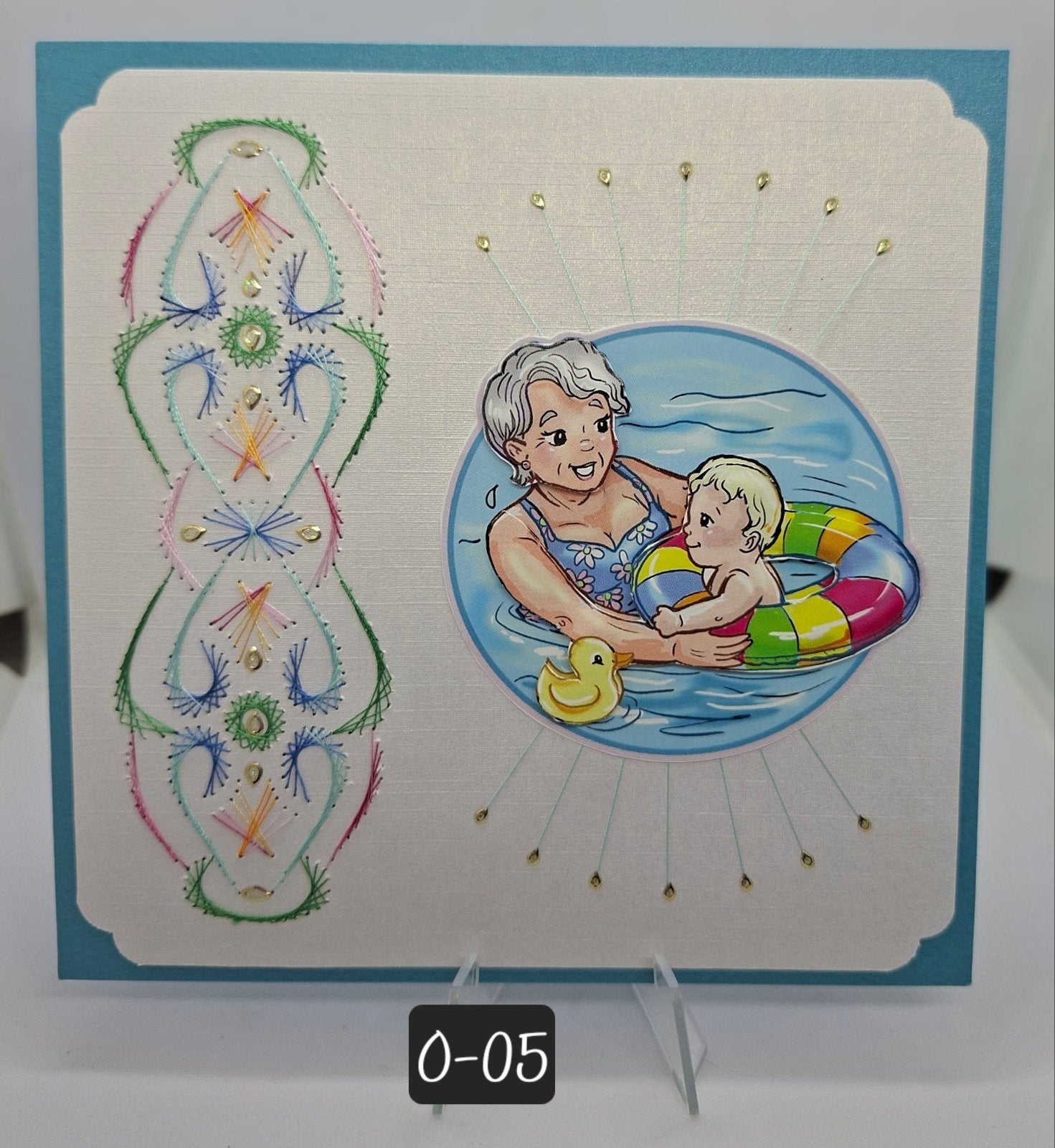 Geborduurde Wenskaarten Opa & Oma, Nieuw, Man of Vrouw, Info@sparklecrafts.nl, Ophalen of Verzenden