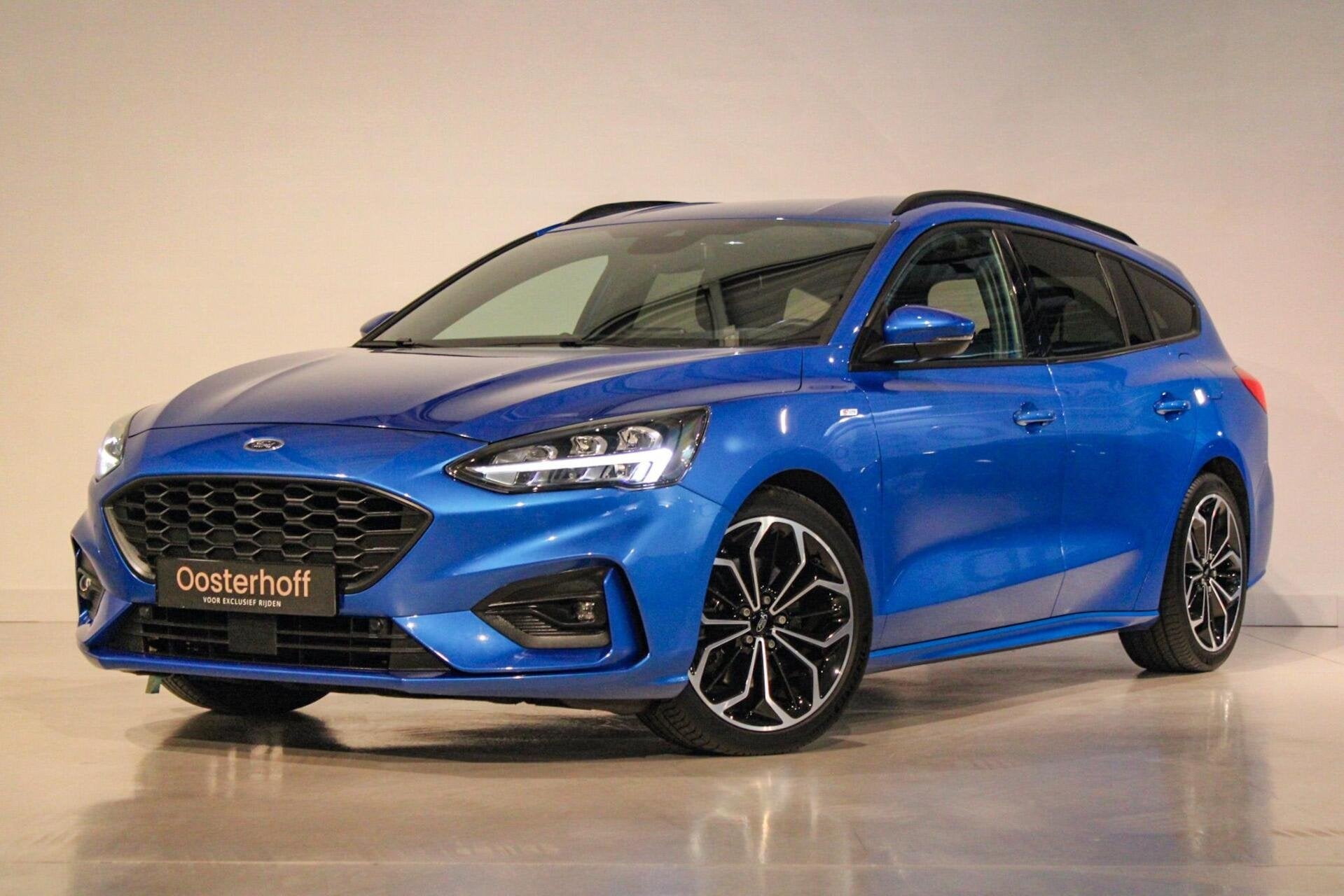 Ford Focus Wagon 1.5 EcoBoost ST Line Business Automaat, Auto's, 1345 kg, Stof, 150 pk, Blauw
