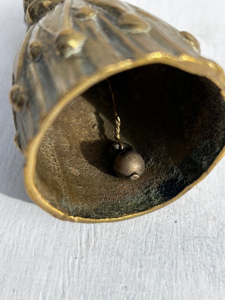 antiek messing bel, narrenbel, tafelbel, Ophalen of Verzenden, Koper