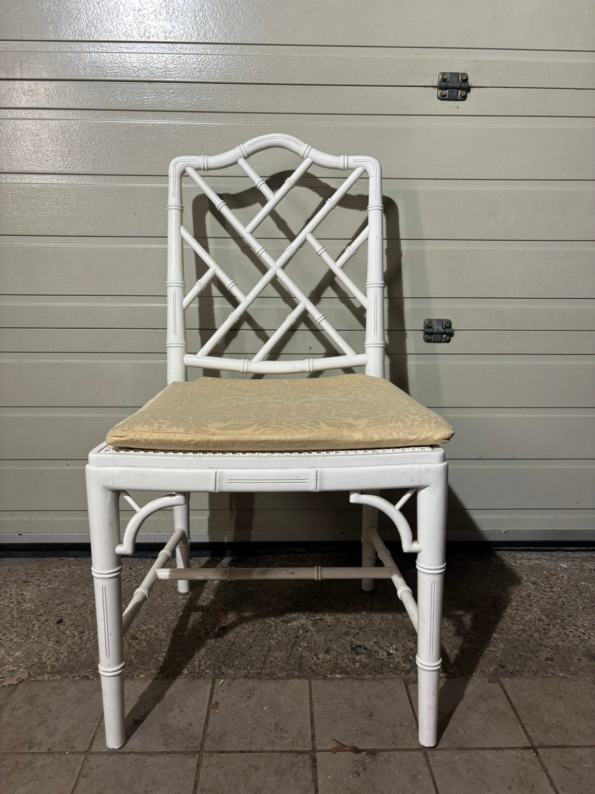 Vintage Faux Bamboo Chippendale Stoel – Hollywood Regency, Ophalen