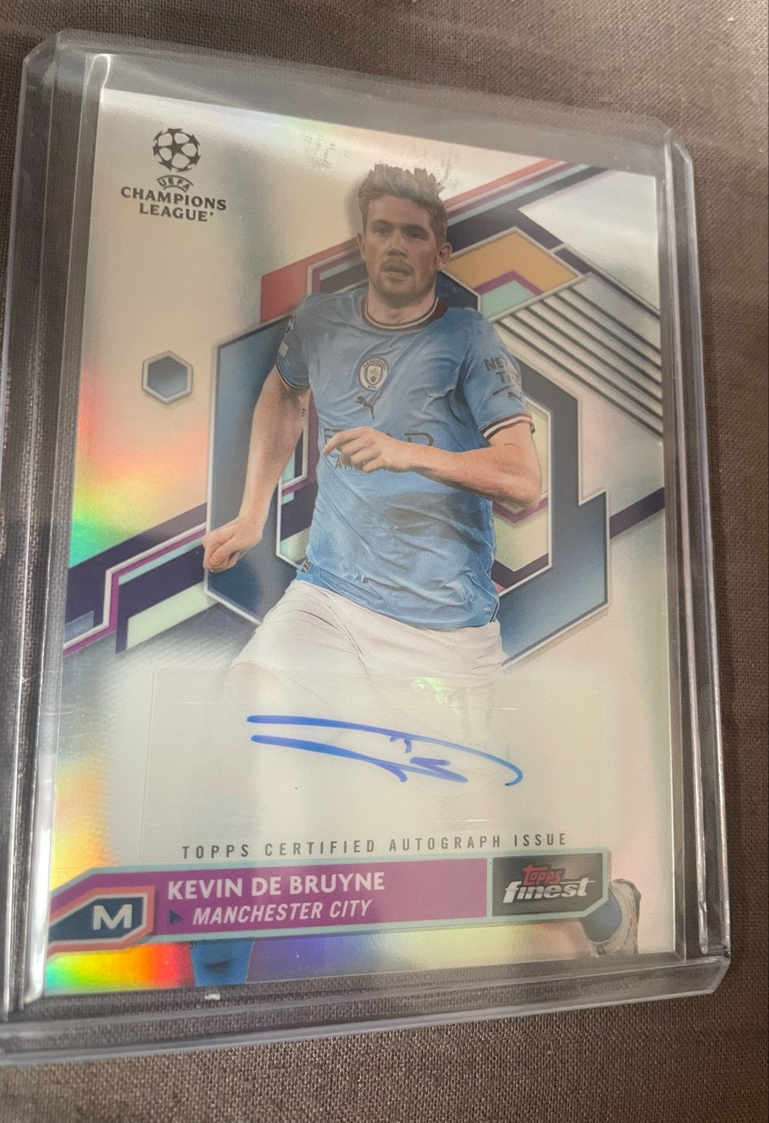 Kevin De Bruyne Topps Finest Autograph Kaart, Ophalen of Verzenden, Zo goed als nieuw, Buitenlandse clubs, Spelerskaart