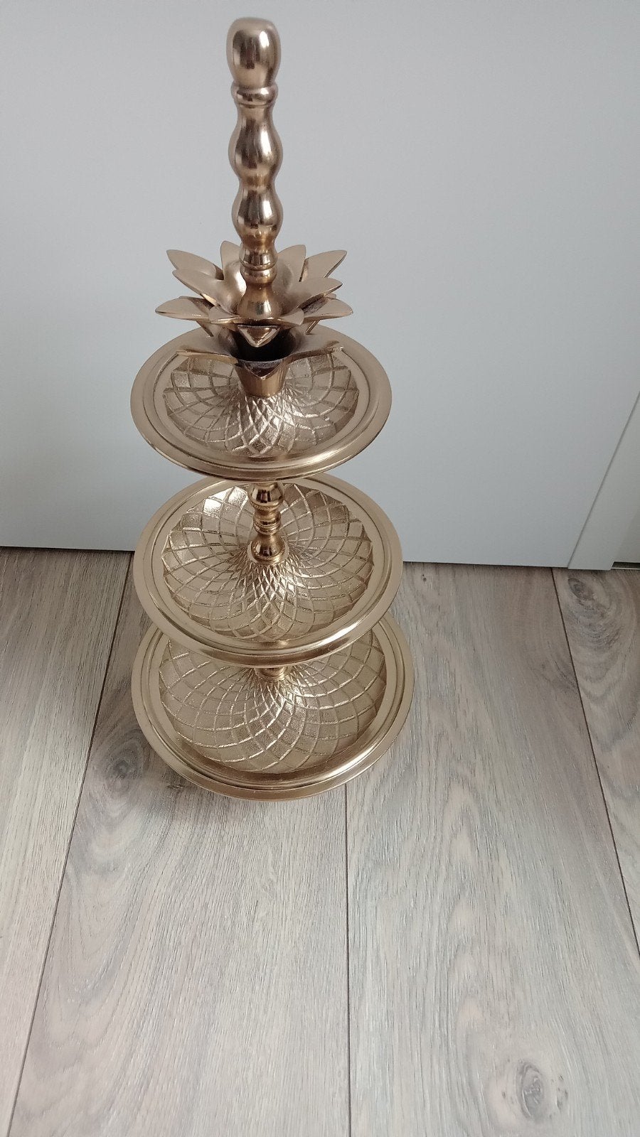Etagère Goudkleurig metaal, Huis en Inrichting, Woonaccessoires | Etagères, Ophalen, Zo goed als nieuw, Etagère, Metaal