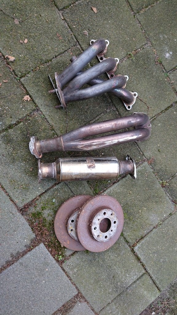 Honda ed uitlaatset rvs met spaggeti spruitstuk, Auto-onderdelen, Ophalen, Honda