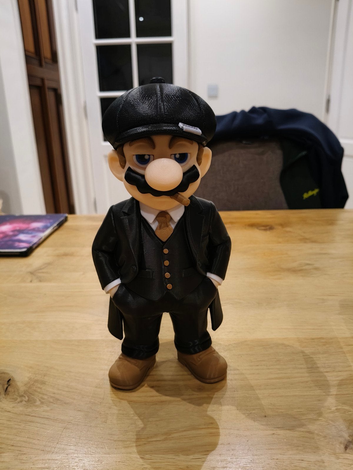 3D Geprinte Mario Peaky Blinders Figuur - 25cm, Ophalen of Verzenden, Nieuw