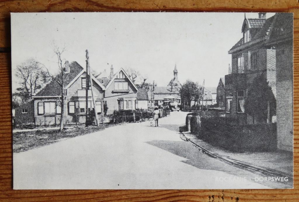 Rockanje: Dorpsweg (reprint Knoop Haren), Verzamelen, Ansichtkaarten | Nederland, Ophalen of Verzenden, Voor 1920, Noord-Brabant