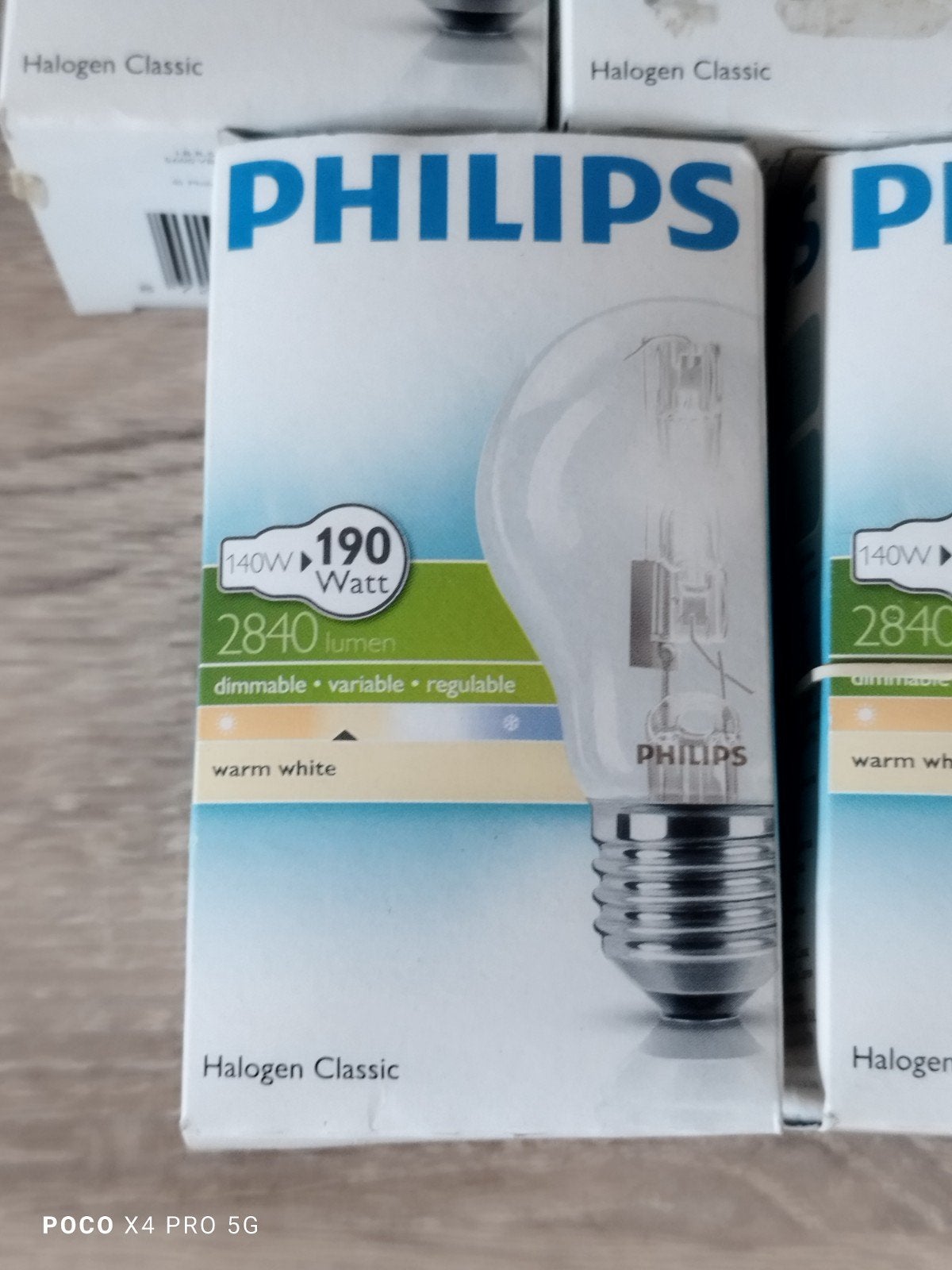 15x Philips Halogeen Classic E27 190W (140W equivalent) Warm, Huis en Inrichting, Philips, 60 watt of meer, Dimbaar, Nieuw