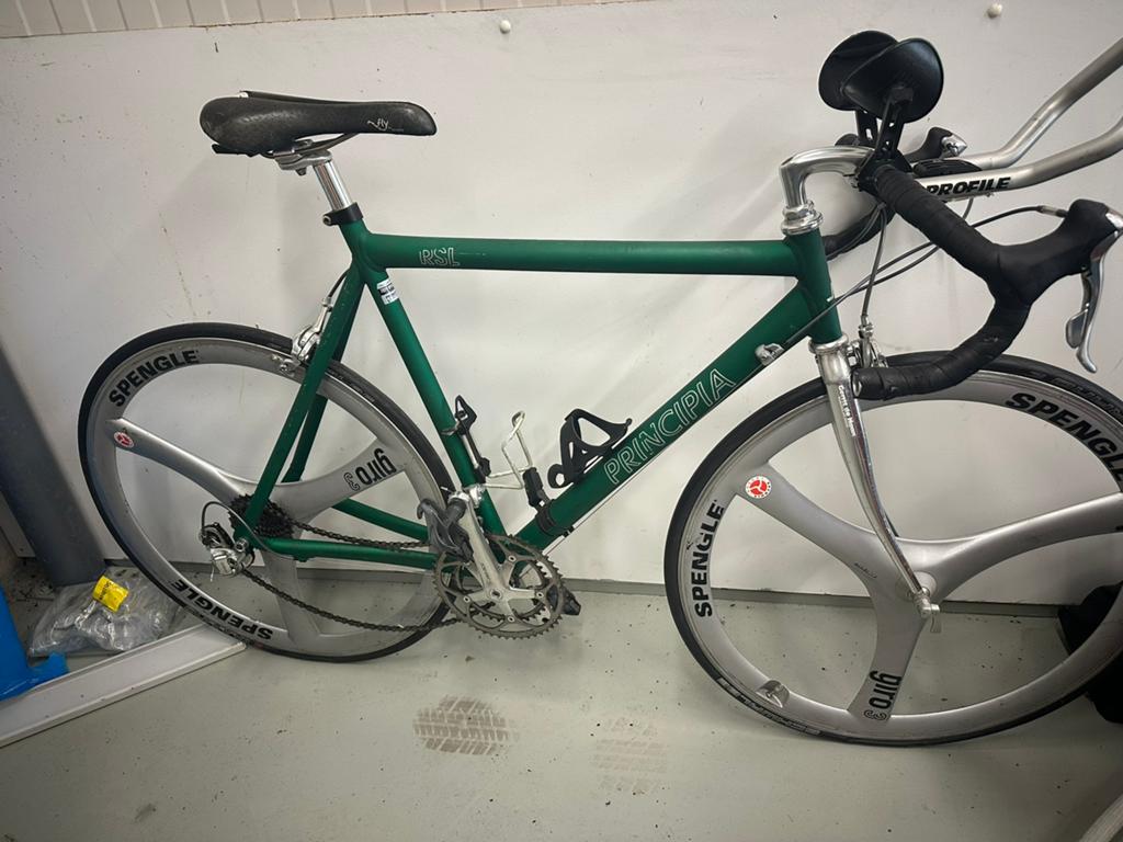 Principia RSL Retro Racefiets met Spengle Tri-Spoke Wielen, Fietsen en Brommers, Ophalen, Staal, Minder dan 10 versnellingen, Overige merken