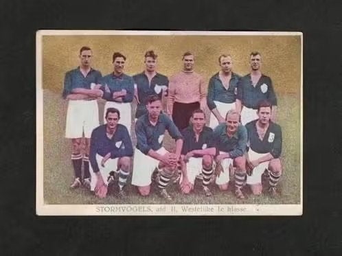 Voetbalplaatje Stormvogels IJmuiden Jaren 20/30., Ophalen of Verzenden, Gebruikt
