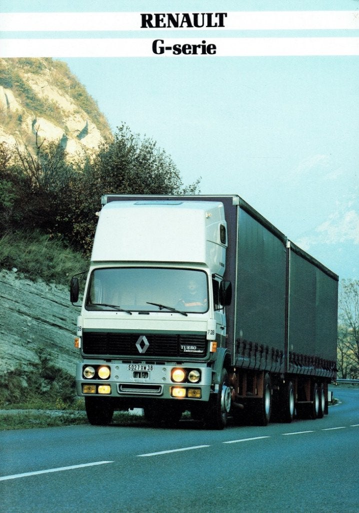 Folder Renault G-serie (vrachtwagen - 1988), Verzenden, Gelezen, Renault