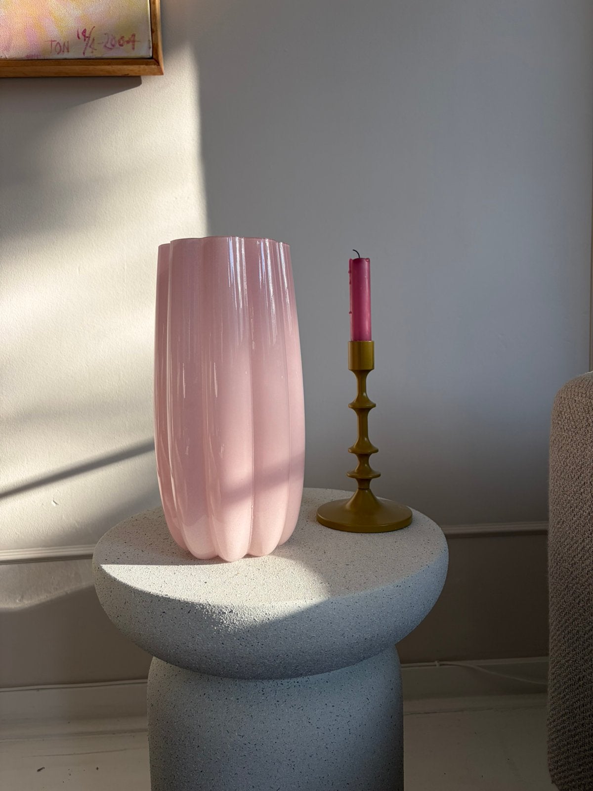 Pols Potten Melon M vaas – lichtroze – 28 cm, Roze, Ophalen of Verzenden, Zo goed als nieuw