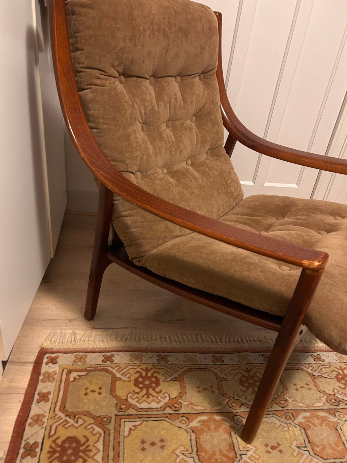 Comfortabele stoffen fauteuil, Gebruikt, ., 75 tot 100 cm, Ophalen of Verzenden