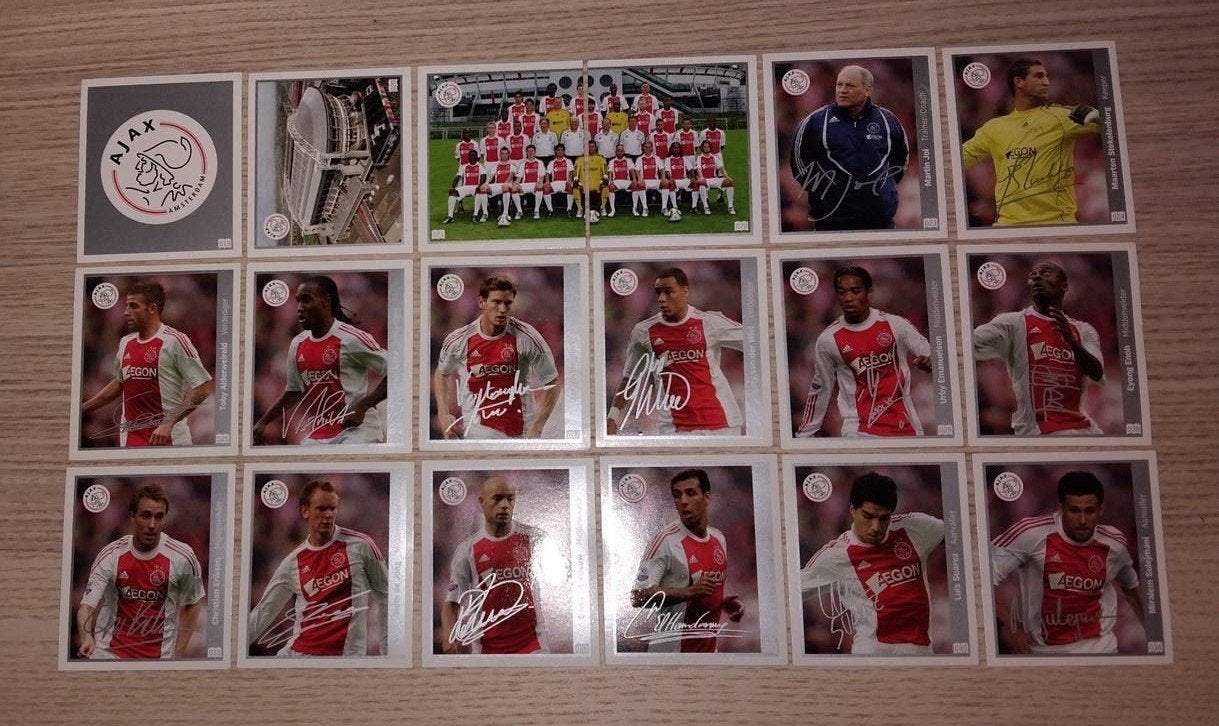 AH Eredivisie 2010-2011 - compleet setje Ajax o.a. Suarez, Verzamelen, Ophalen, Zo goed als nieuw, Ajax, Poster, Plaatje of Sticker
