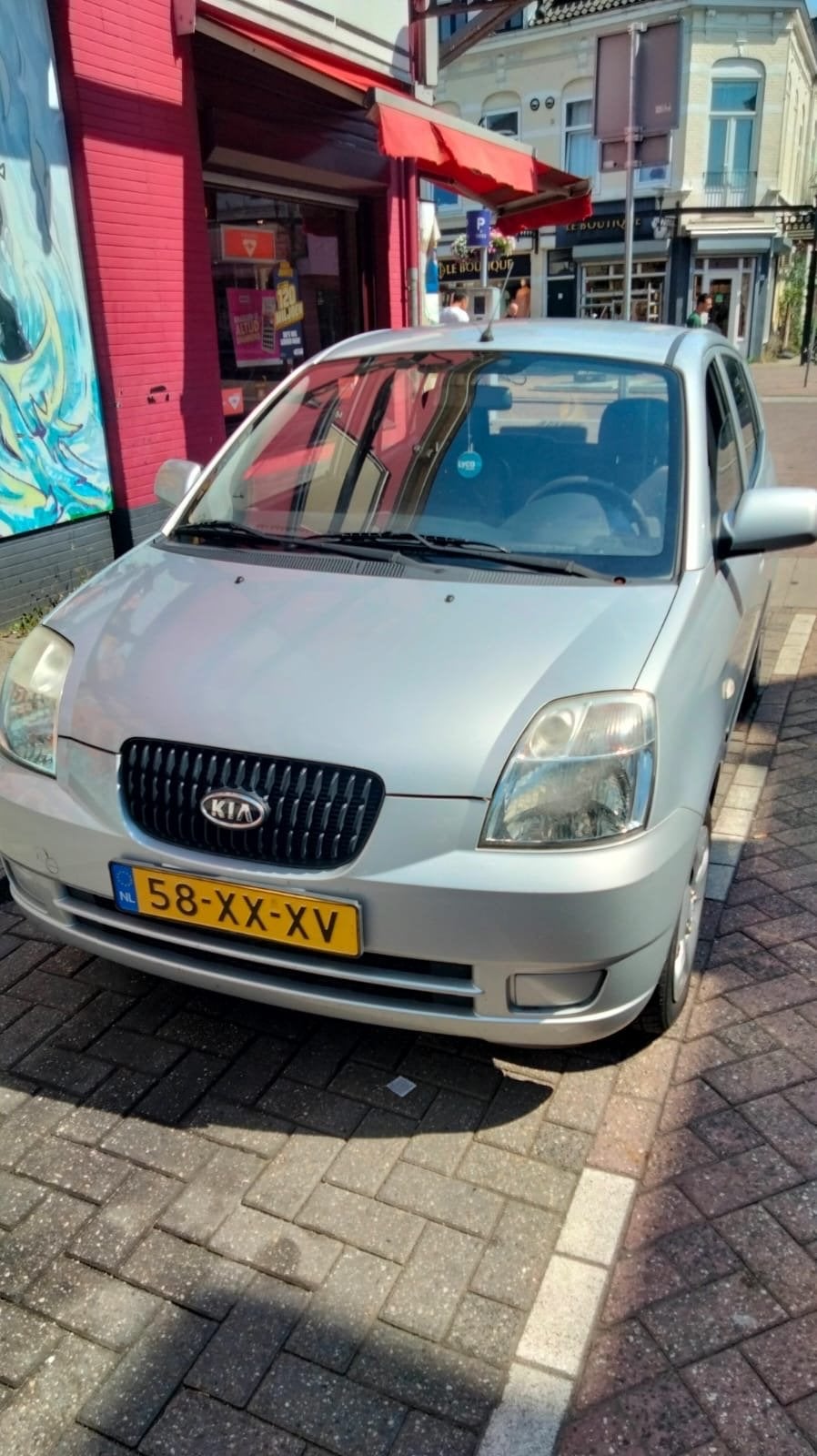 Kia Picanto 1.0 2007 Grijs, Auto's, Voorwielaandrijving, 4 cilinders, 61 pk, Origineel Nederlands