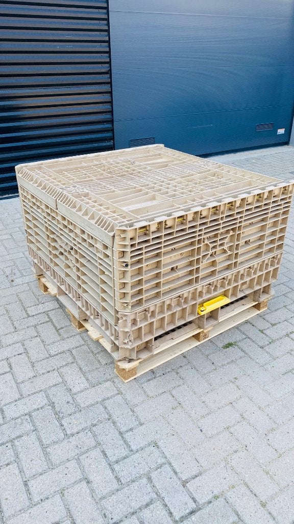 Palletbox met trechterbodem 100x120cm - Onderlossing, Gebruikt, 100 cm of meer, Opvouwbaar, 60 cm of meer