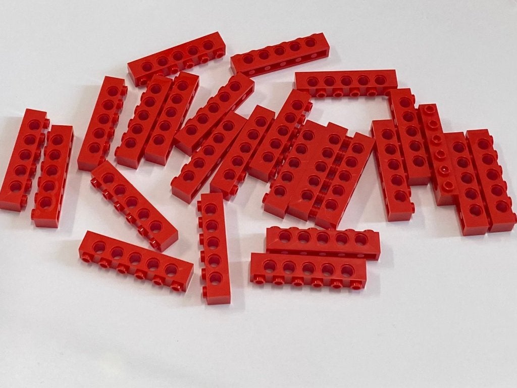 Partij 25x nieuwe 1x6 Lego Technic balken in diverse kleuren, Overige thema's, Lego, Nieuw, Ophalen of Verzenden