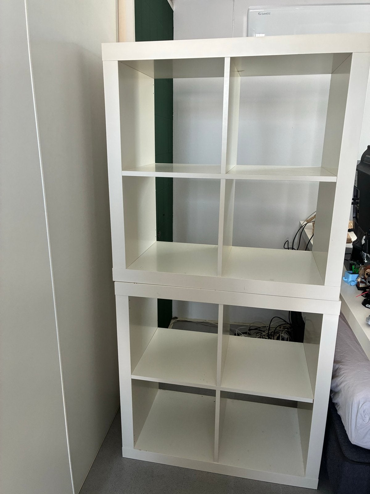 Witte Kast met 2 Delen - Nog Mooi, Ophalen, Met plank(en), 50 tot 100 cm, Zo goed als nieuw