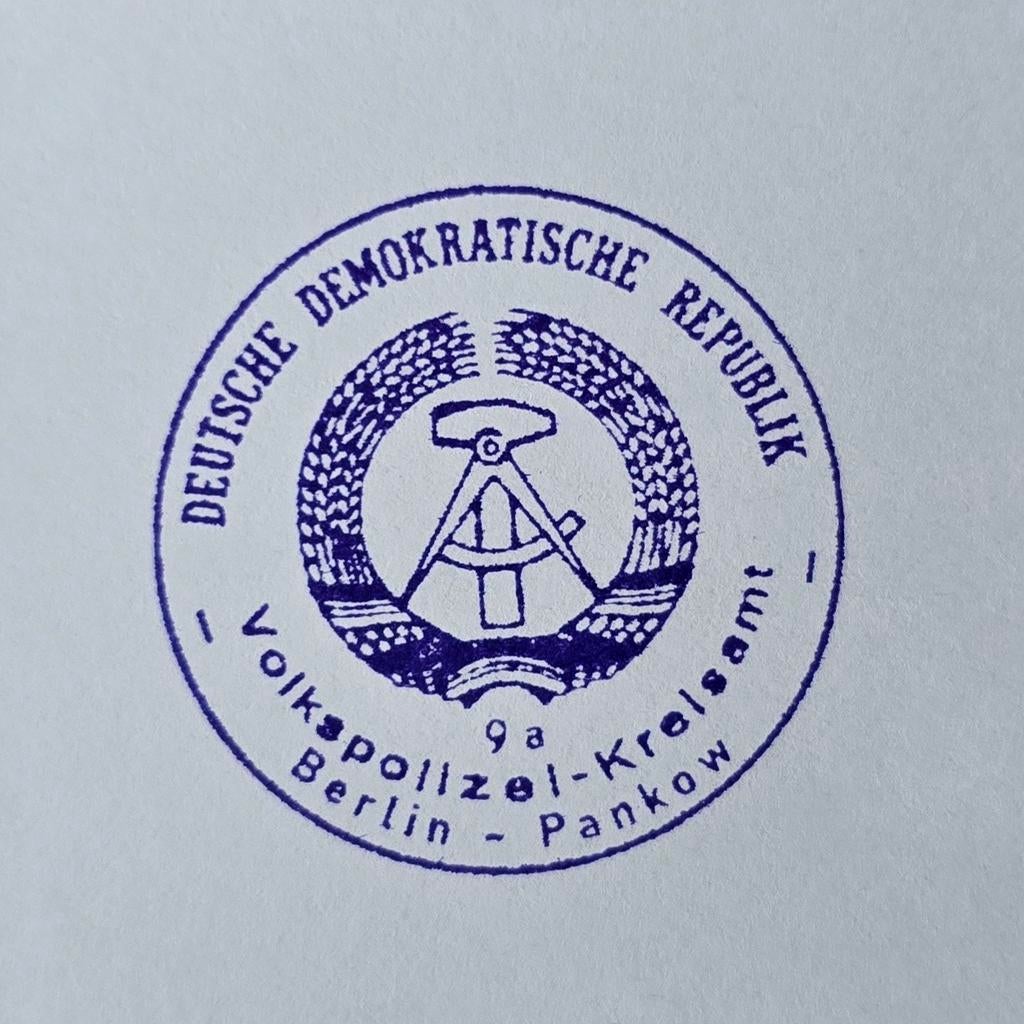 Repro Stempel DDR Volkspolizei - Kreisamt Pankow, Verzamelen, Verzenden, Landmacht, Duitsland
