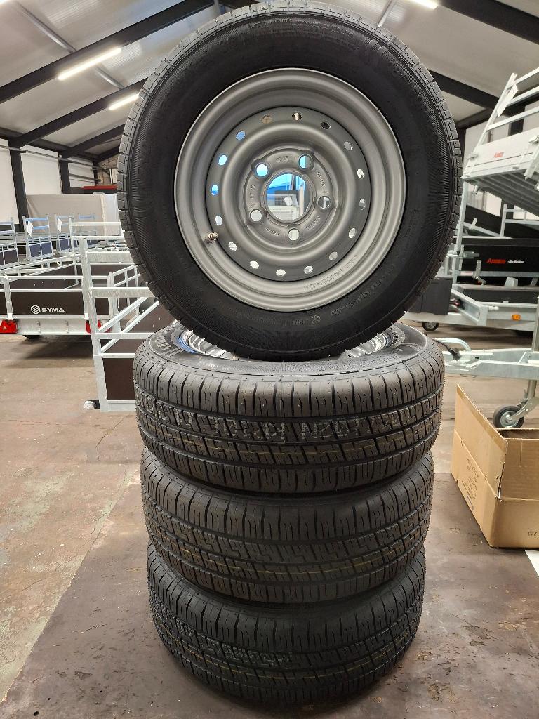 OpruimACTIE banden aanhangwagen 185/60R12C met velg 5x112, Ophalen, Nieuw