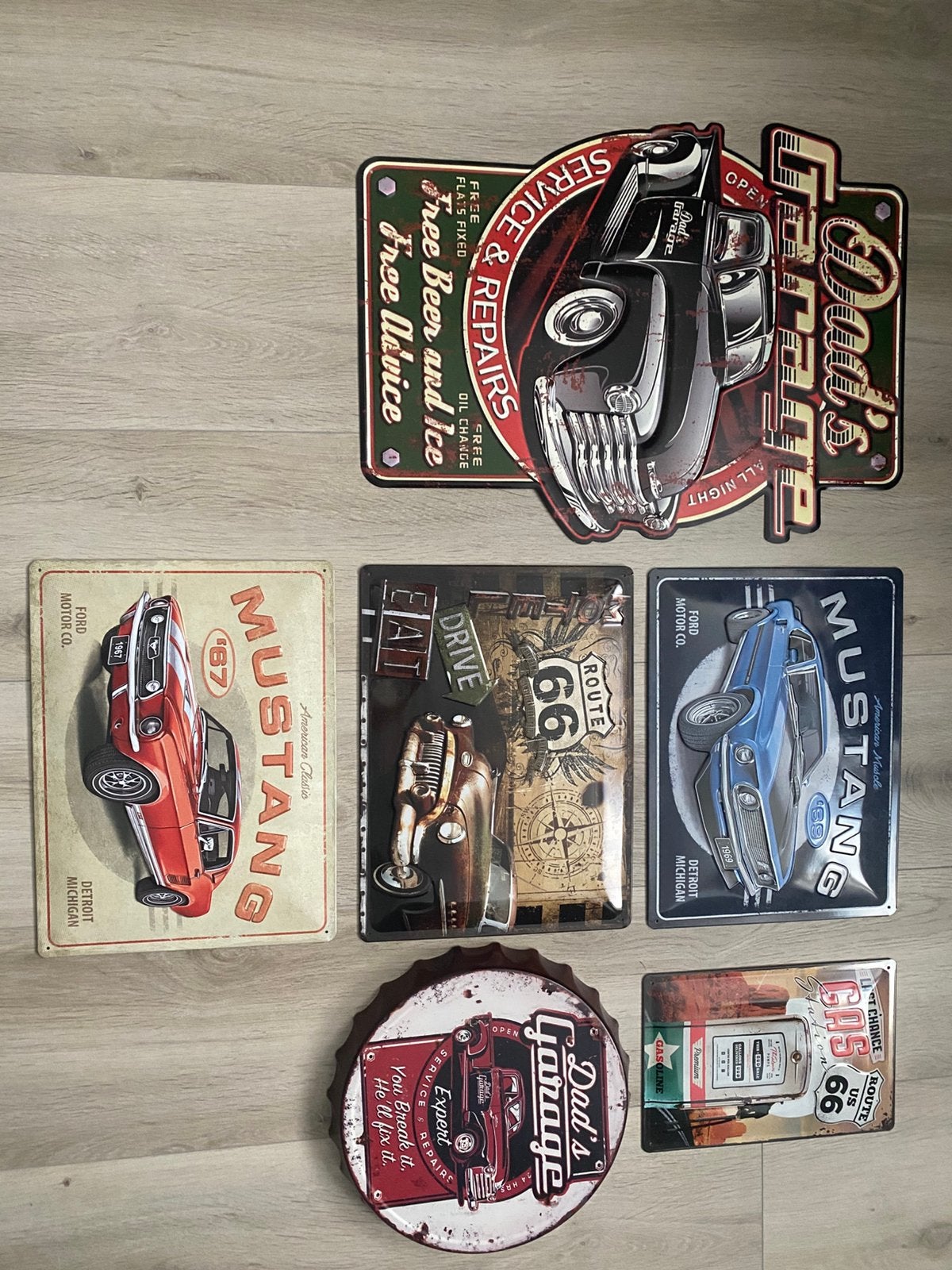 Mancave borden nostalgic art, Vintage, Ophalen of Verzenden, Zo goed als nieuw