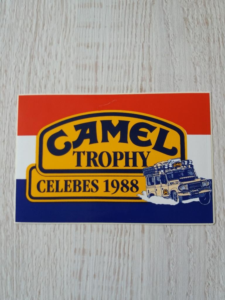 sticker CAMEL TROPHY CELEBES 1988, Ophalen of Verzenden, Zo goed als nieuw, Sport