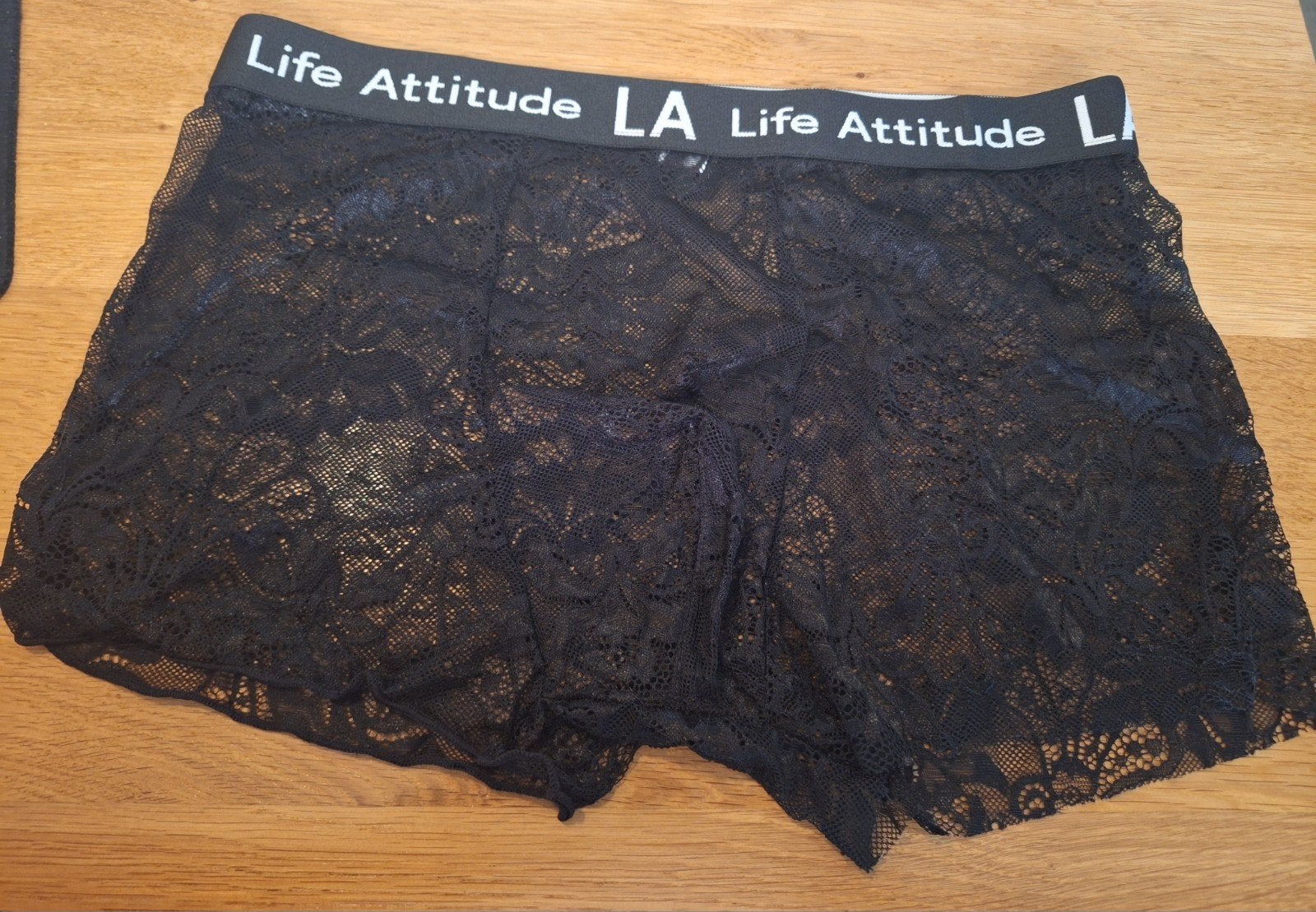 Zwarte kanten boxer maat M, Kleding | Heren, Ondergoed, Boxer, Zwart, Verzenden