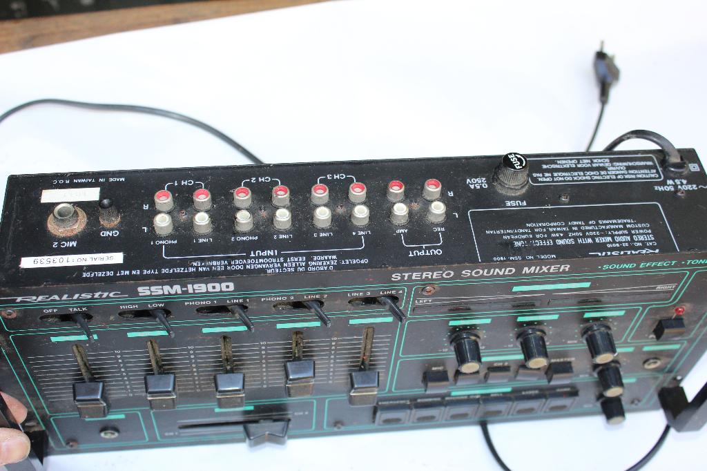 Muziek mengpaneel- stereo sound mixer - Realistic, Ophalen, Gebruikt