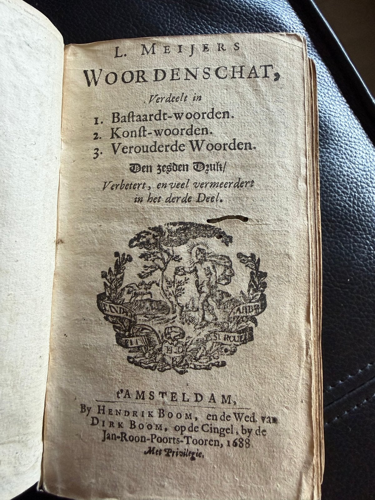L. Meijers Woordenschat (1688) - Zesde Druk, Antiek en Kunst, Antiek | Boeken en Bijbels, Ophalen of Verzenden