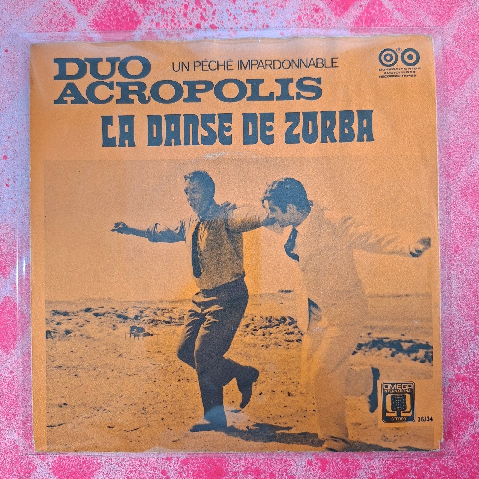 Duo Acroplis La Danse de zorba single Met jukebox kaartje, Ophalen of Verzenden, Gebruikt