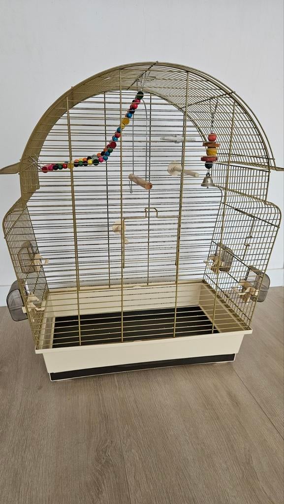 Ruime kooi parkietenkooi of andere kleine vogels L34B64H72, Ophalen, Metaal, Vogelkooi