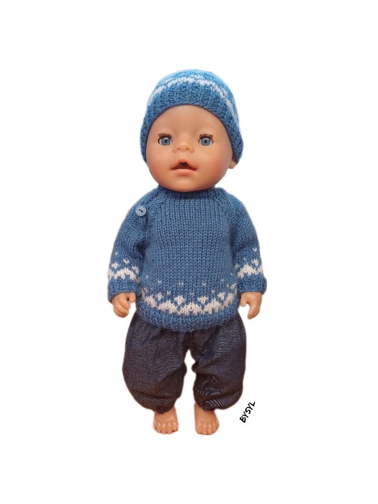 Poppenkleding jongen 43cm, Kinderen en Baby's, Speelgoed | Poppen, Ophalen of Verzenden, Nieuw, Babypop